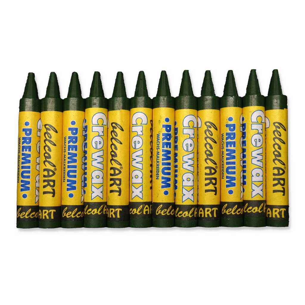 belcolART CREWAX , 12 Wachsmaler, Olivgrün