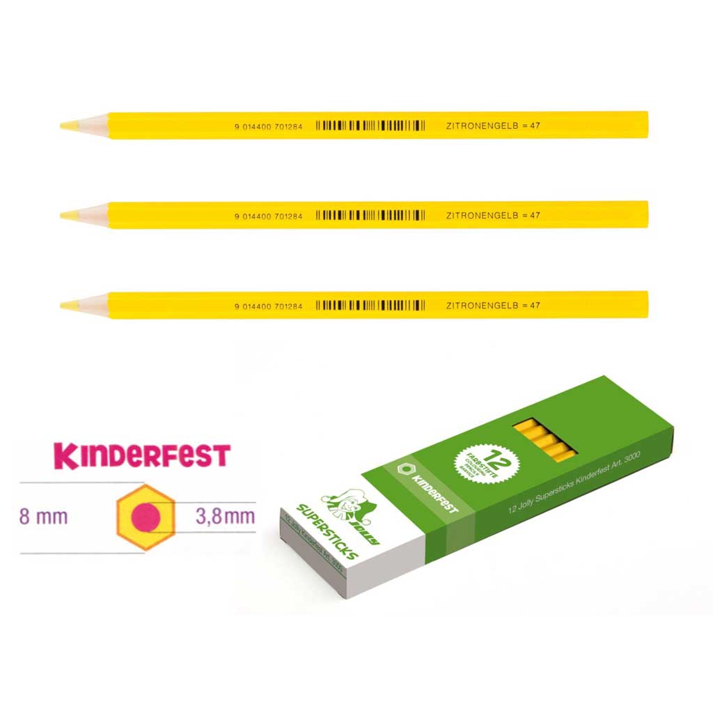 JOLLY Kinderfest 12 Stück zitronengelb