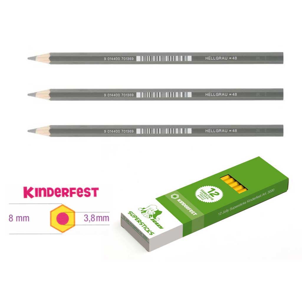 JOLLY Kinderfest 12 Stück hellgrau