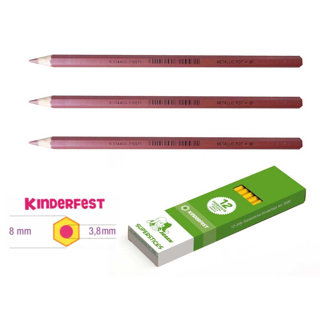 JOLLY Kinderfest 12 Stück metallic rot