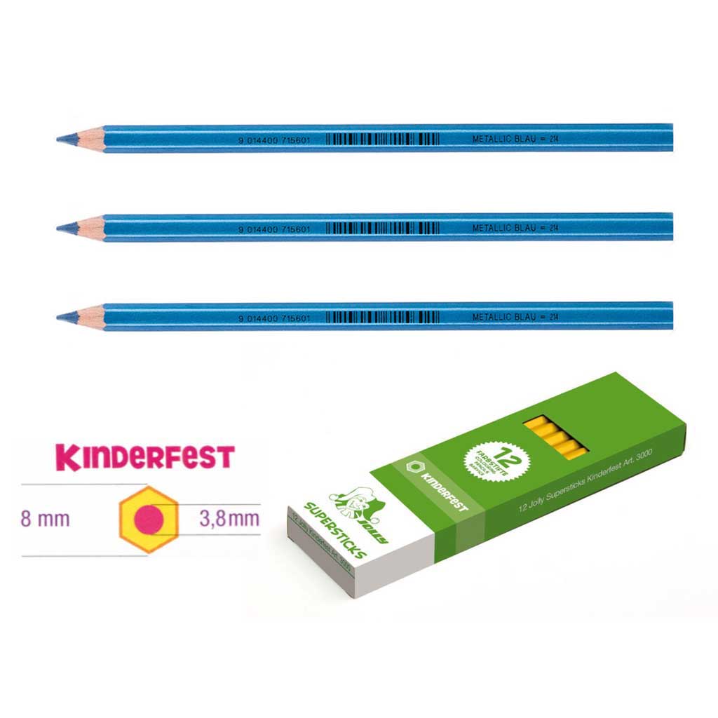 JOLLY Kinderfest 12 Stück metallic blau