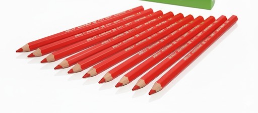 JOLLY X-BIG Farbstifte 12 Stück kirschrot  