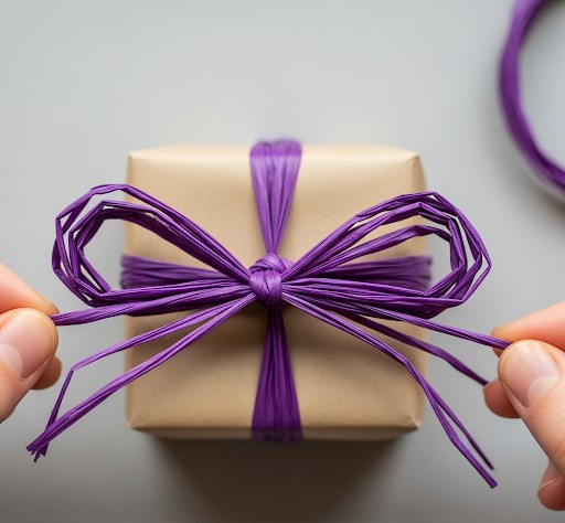 Edelbast 30m an einem Stück, violett