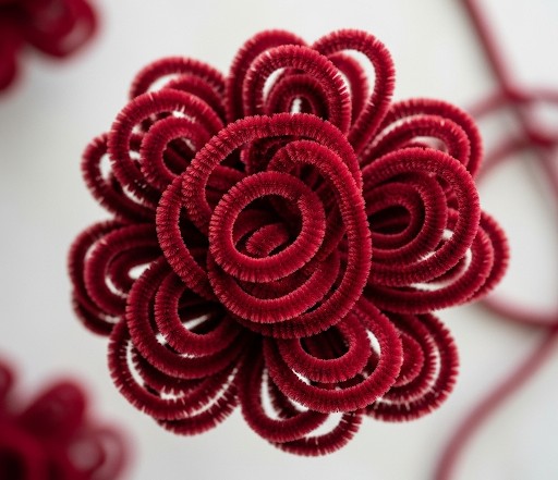 Chenilledraht, dunkelrot