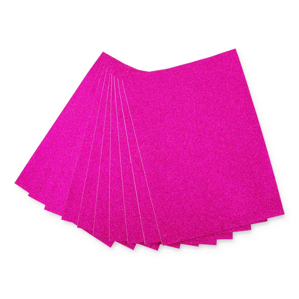 Glitter-Moosgummi, A4, 10 Bogen pink