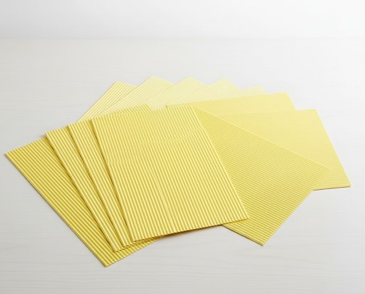 E-Wellpappe, 50x70cm, 10 Bogen zitronengelb