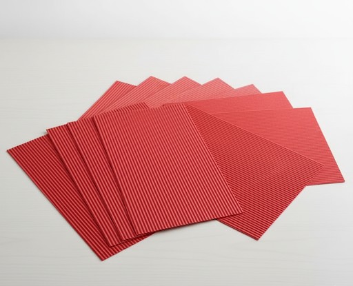 E-Wellpappe, 50x70cm, 10 Bogen rot