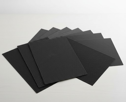 E-Wellpappe, 50x70cm, 10 Bogen schwarz