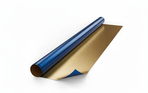 Alu-Folie 10mx50cm gold/blau