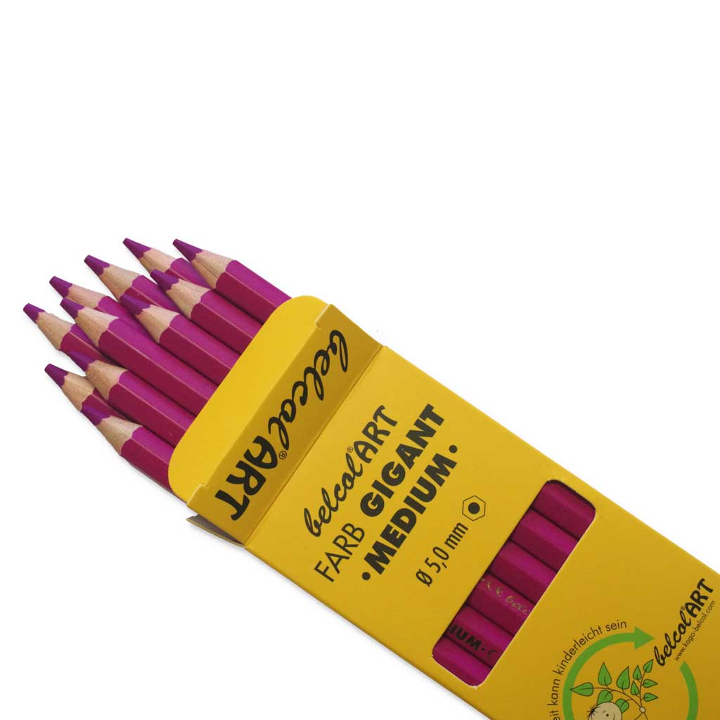 belcolART FARB GIGANT MEDIUM, 12 Stifte Pink