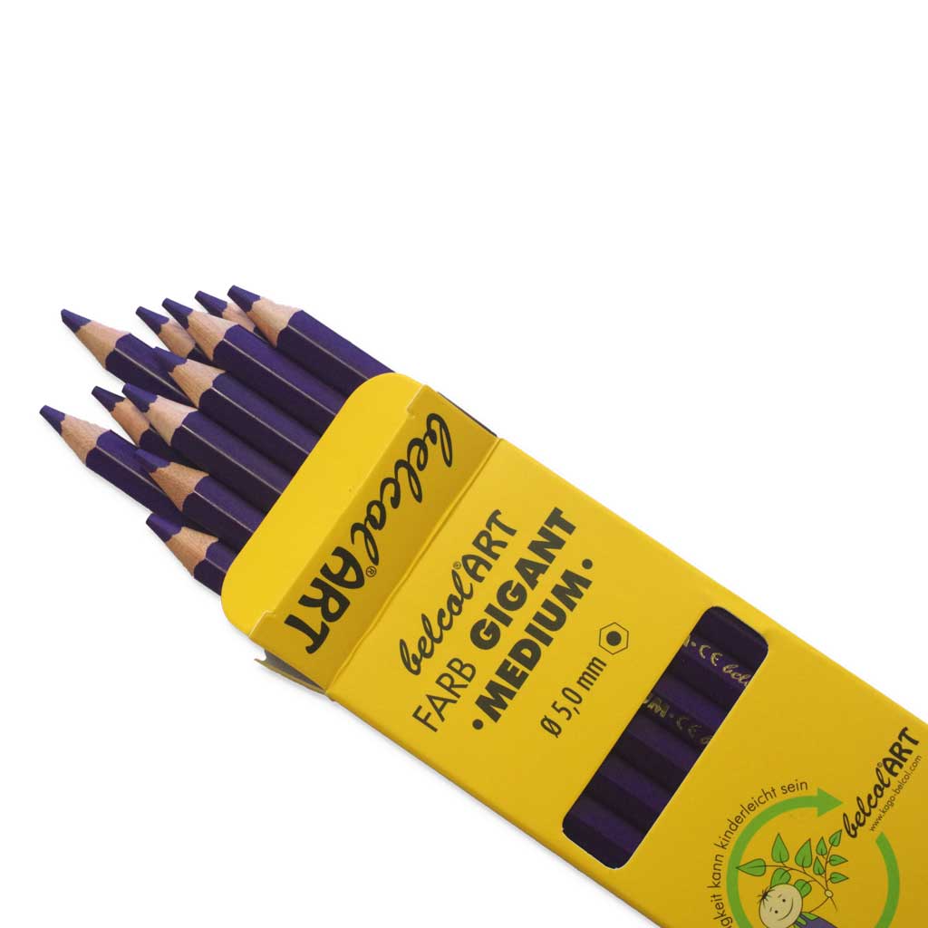 belcolART FARB GIGANT MEDIUM, 12 Stifte Violett