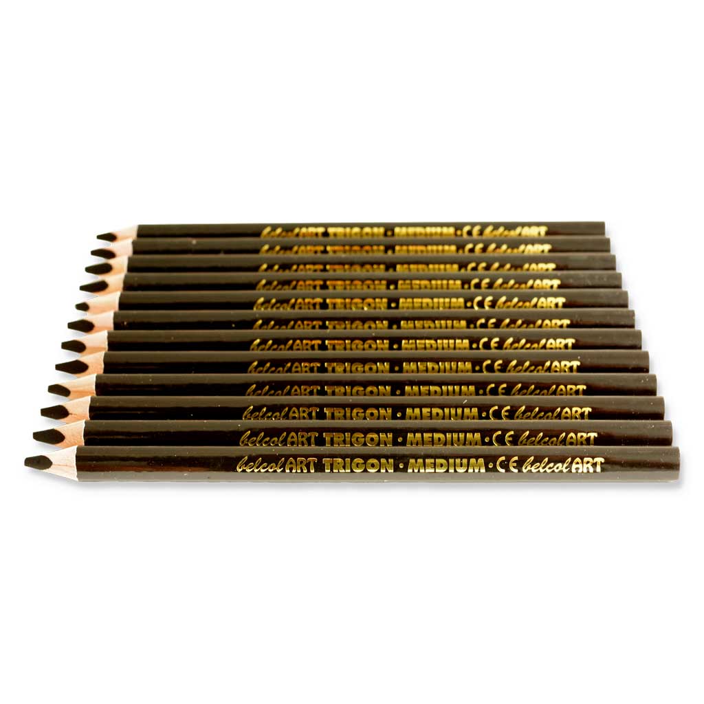 belcolART TRIGON MEDIUM, 12 Stifte schwarz