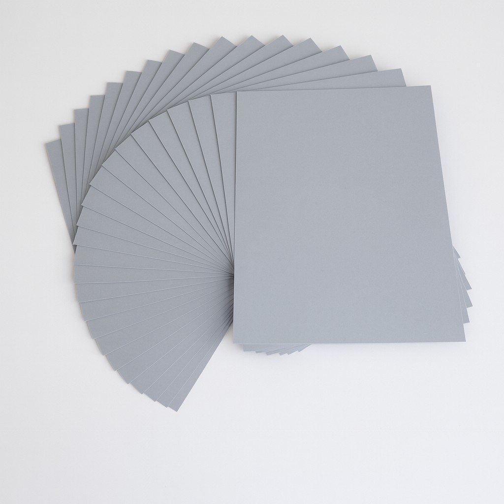 Fotokarton DIN A4, 50 Blatt steingrau