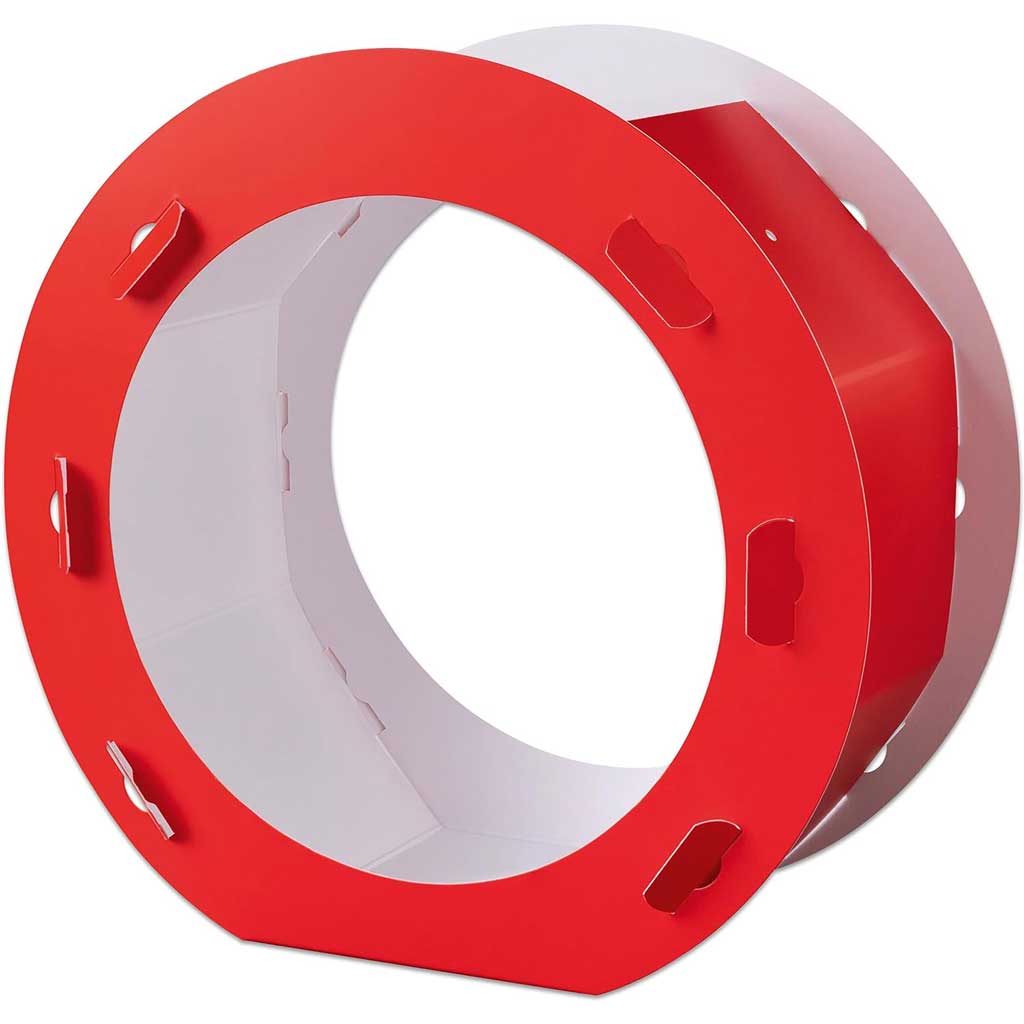 Rundlaternen Rohlinge Ø 22cm 5 Stück, rot