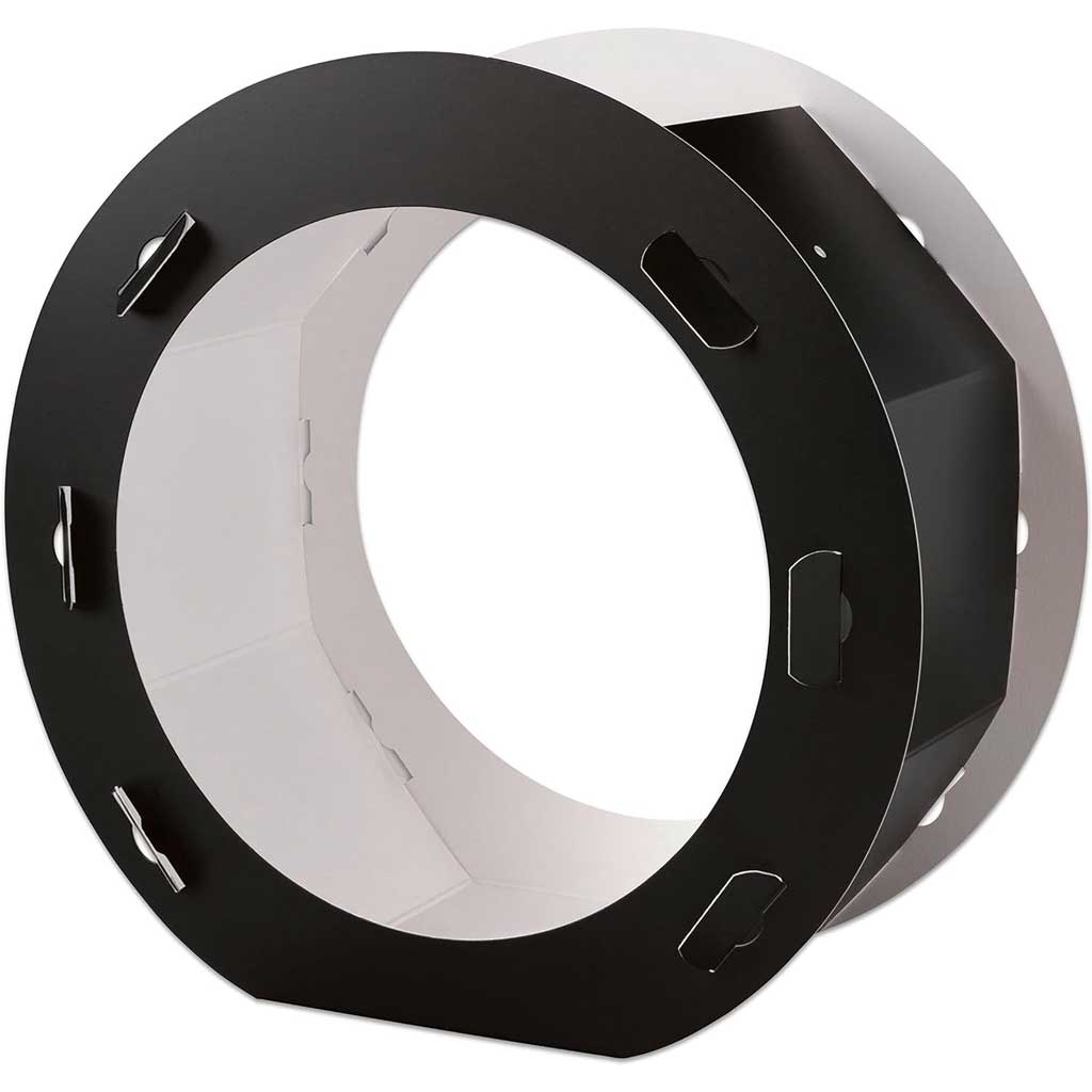 Rundlaternen Rohlinge Ø 22cm 5 Stück, schwarz