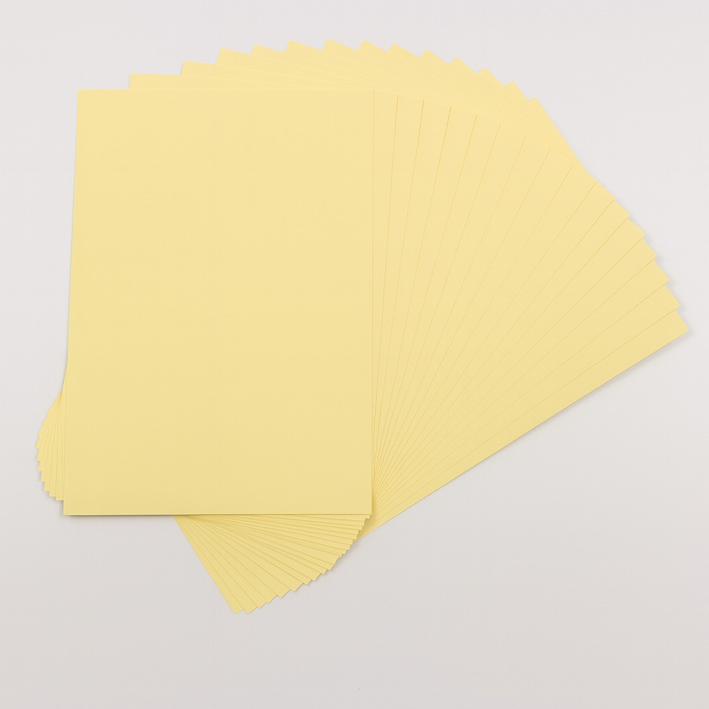 Tonpapier 130g/m², 50x70cm, 25 Bogen strohgelb