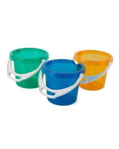 Transparent Eimer mit Tülle Höhe 13,5 cm