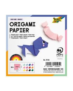 Faltblätter  10x10cm, 96 Blatt, farbig sortiert