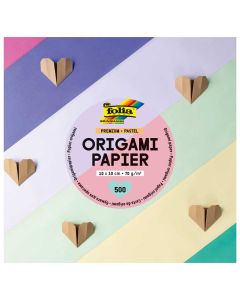 Premium Faltblätter  70 g/m², PASTELL, 10x10cm