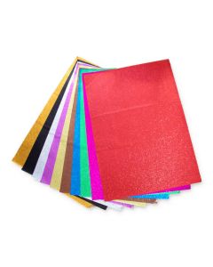 Glitterpapier 170g/m², 50x70cm, 10 Bogen farbig