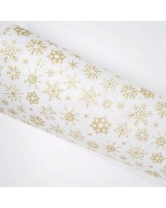 Bastelfilz er Weihnachtsmotiv weiß/gold