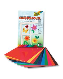 Fensterfolie, 35x50cm, 10 Bogen farbig sortiert