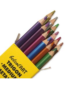 belcolART TRIGON MEDIUM,12 Stifte metall. sortiert