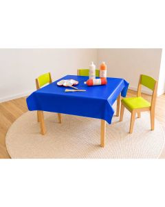Wachstuchtischdecke gekettelt 100 x 140 cm blau