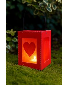 Laternen Rohlinge 13,5x13,5x18cm 5 Stück, rot