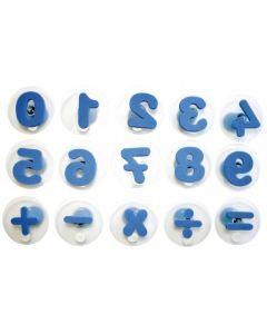 Riesenstempel Zahlen 15er Set blau