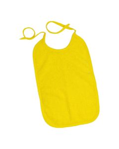 Baby-Lätzchen / Uni mit Band, gelb