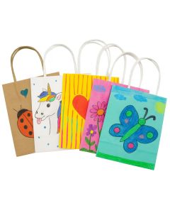 Papiertüten 20 Stück, 12x5,5x15cm, farbig 