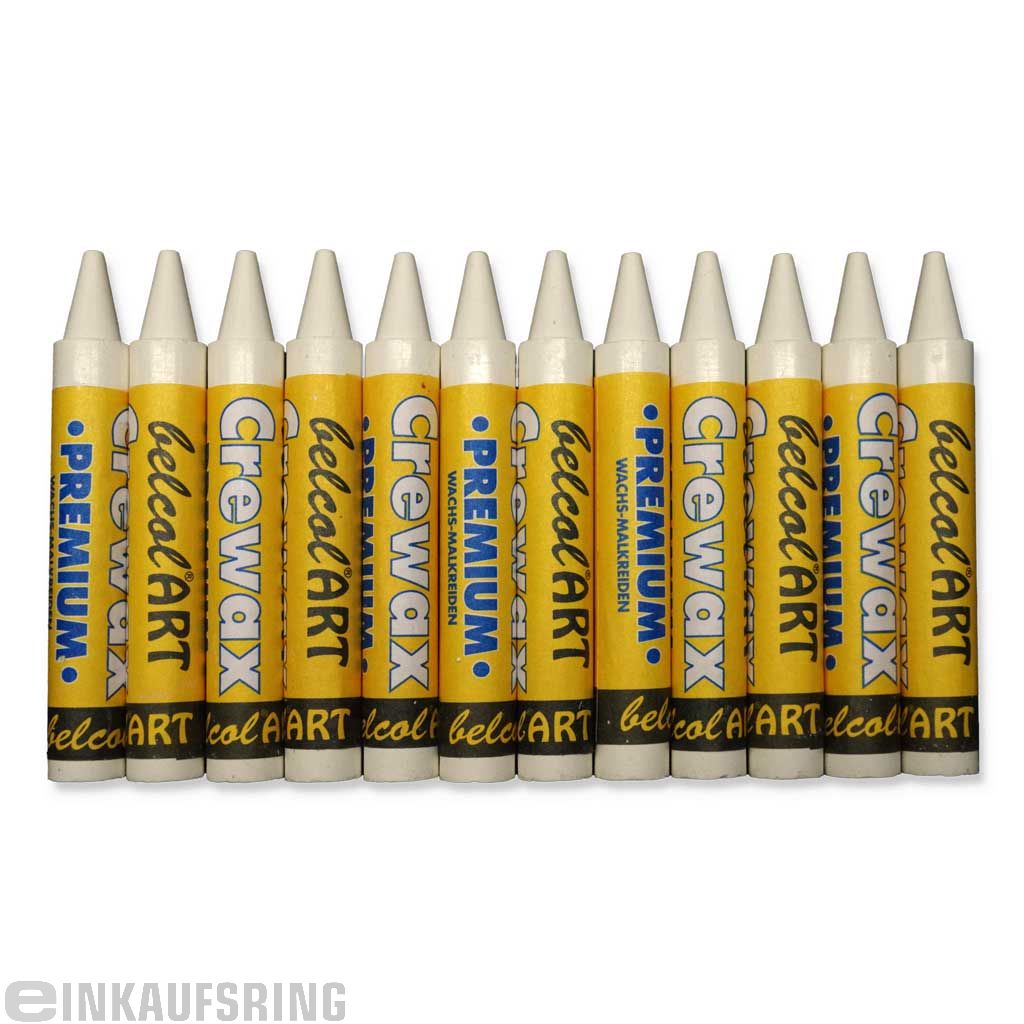 belcolART CREWAX , 12 Wachsmaler, Weiß