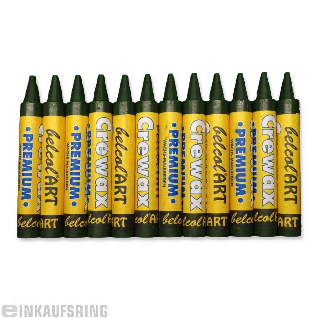 belcolART CREWAX , 12 Wachsmaler, Olivgrün
