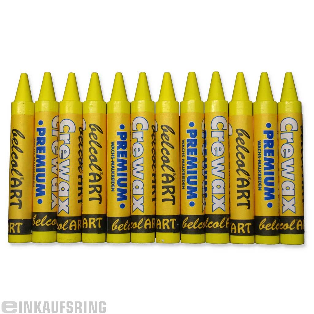 belcolART CREWAX , 12 Wachsmaler, Zitronengelb