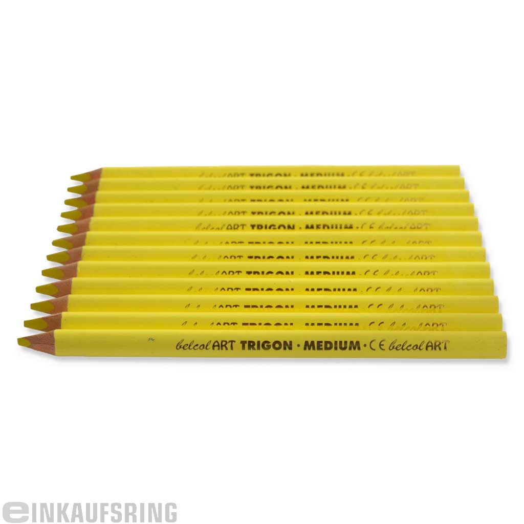 belcolART TRIGON MEDIUM, 12 Stifte zitronengelb