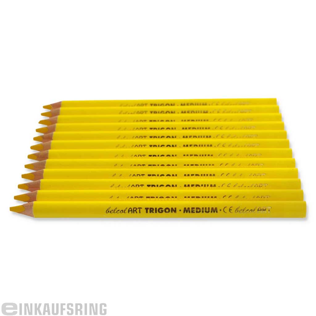belcolART TRIGON MEDIUM, 12 Stifte gelb