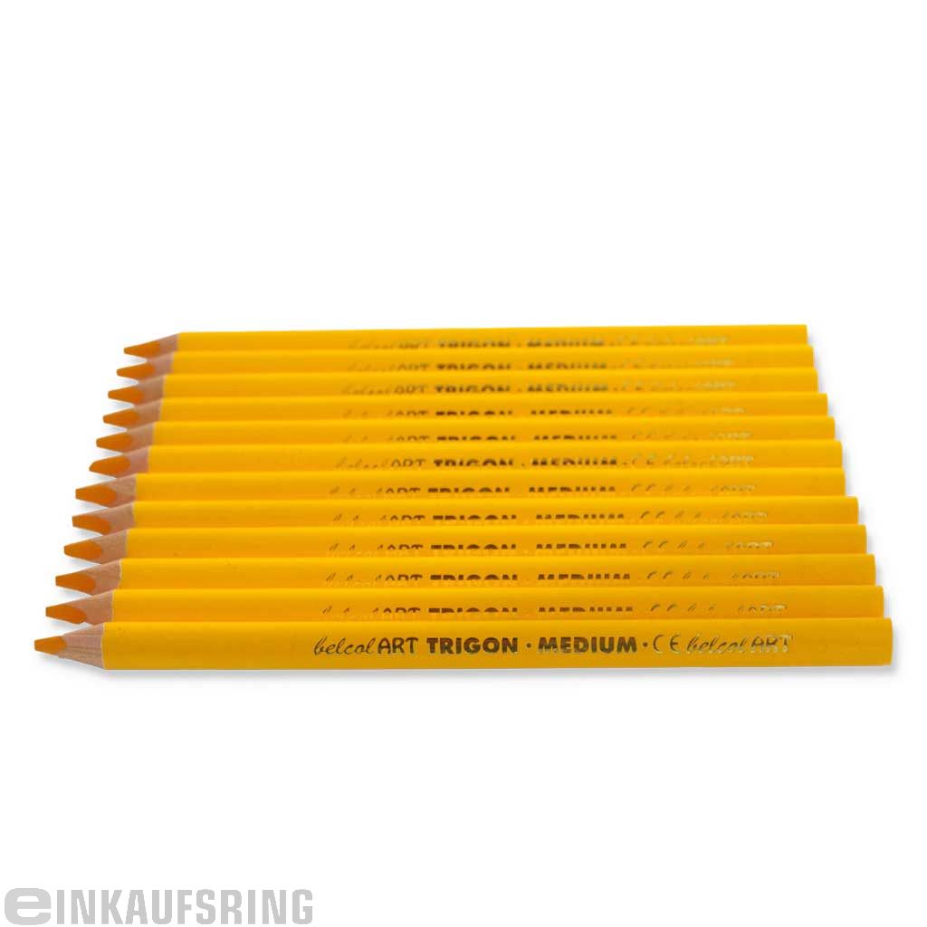 belcolART TRIGON MEDIUM, 12 Stifte dunkelgelb
