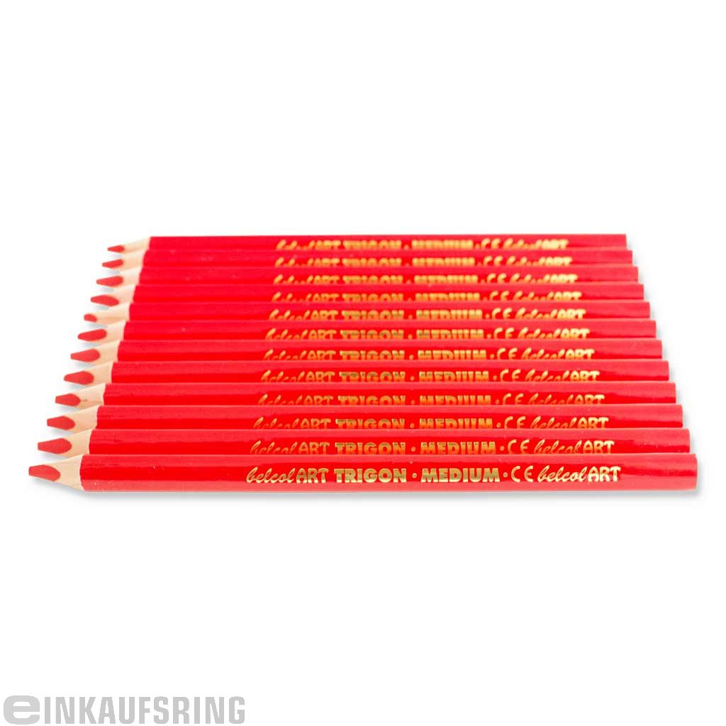 belcolART TRIGON MEDIUM, 12 Stifte rot