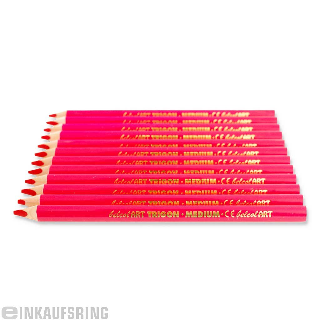 belcolART TRIGON MEDIUM, 12 Stifte dunkelrot