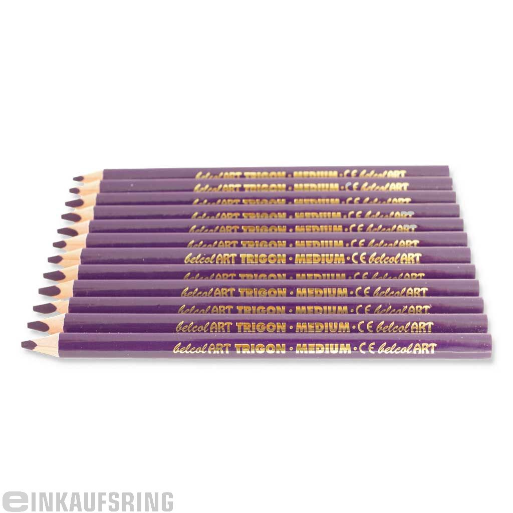 belcolART TRIGON MEDIUM, 12 Stifte violett