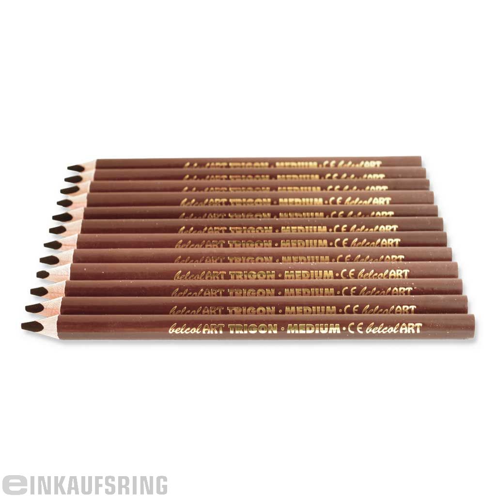 belcolART TRIGON MEDIUM, 12 Stifte braun