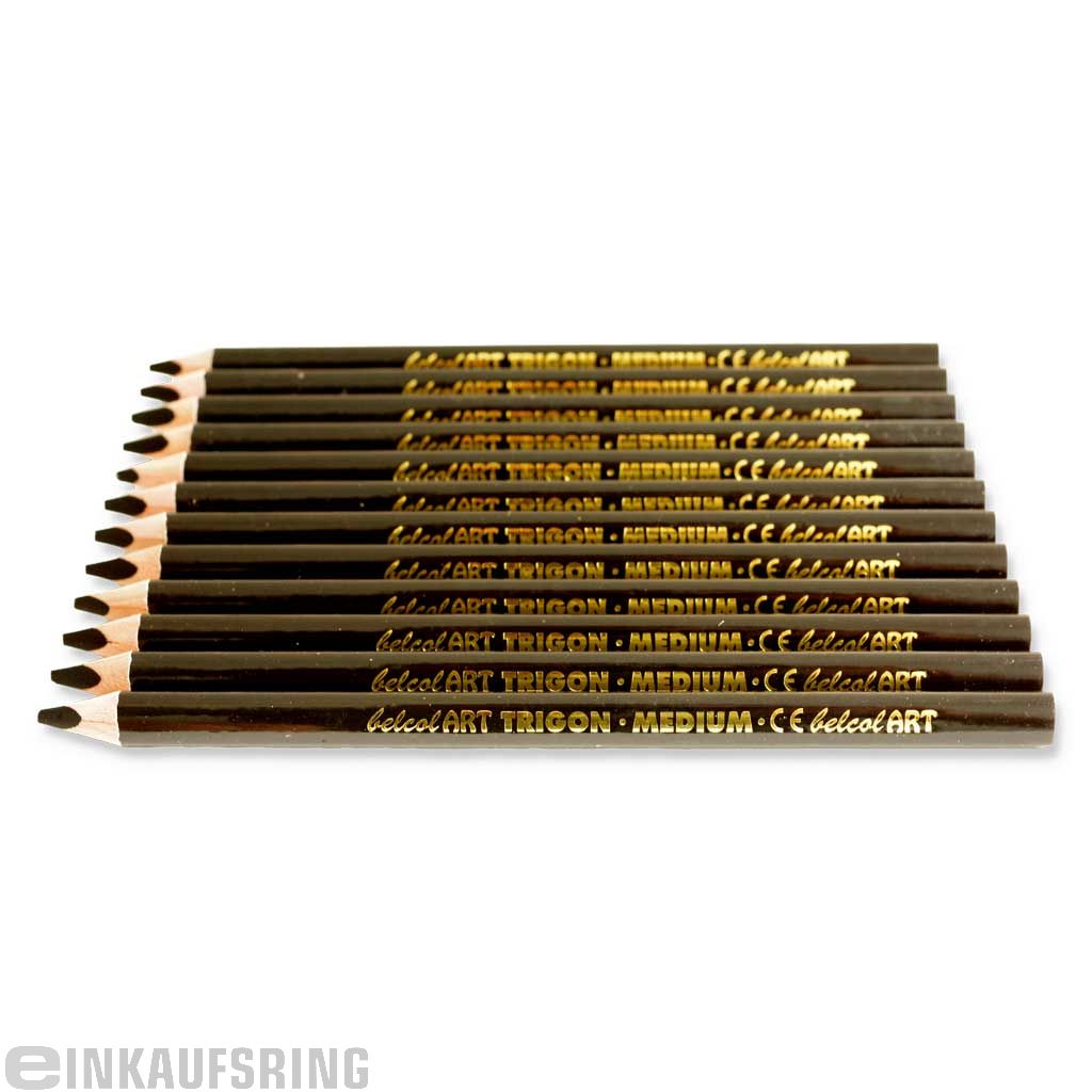 belcolART TRIGON MEDIUM, 12 Stifte schwarz